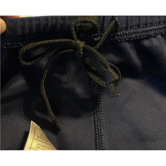 NIKE WOMENS ACTIVE LEGGINGS DRI-FIT NAVY WITH WHITE SWOOSH MEDIUM - Picture 4 of 4